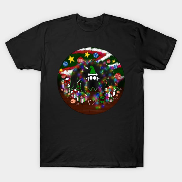 Santa Spider Full Design (Green Peppermint 1) T-Shirt by IgorAndMore